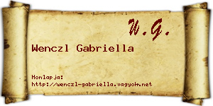 Wenczl Gabriella névjegykártya
